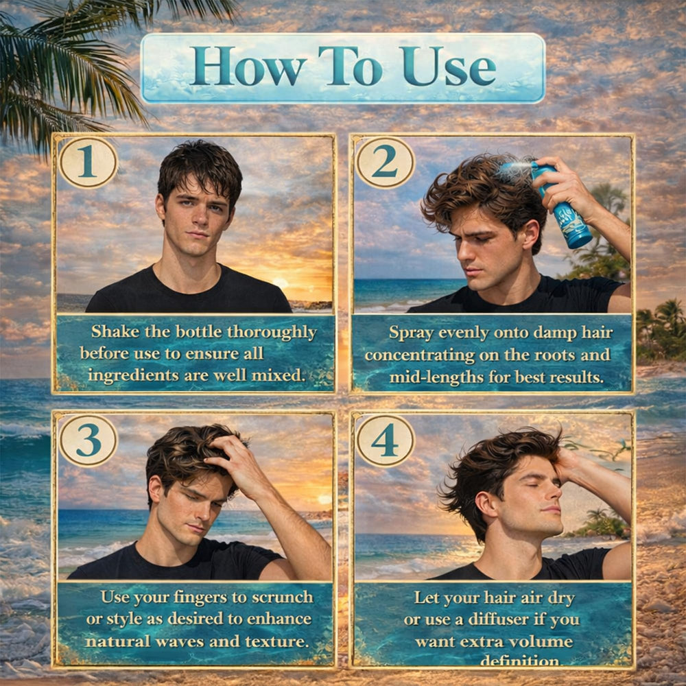 BRAVA Sea Salt Spray – contrôle du frizz et définition des vagues.