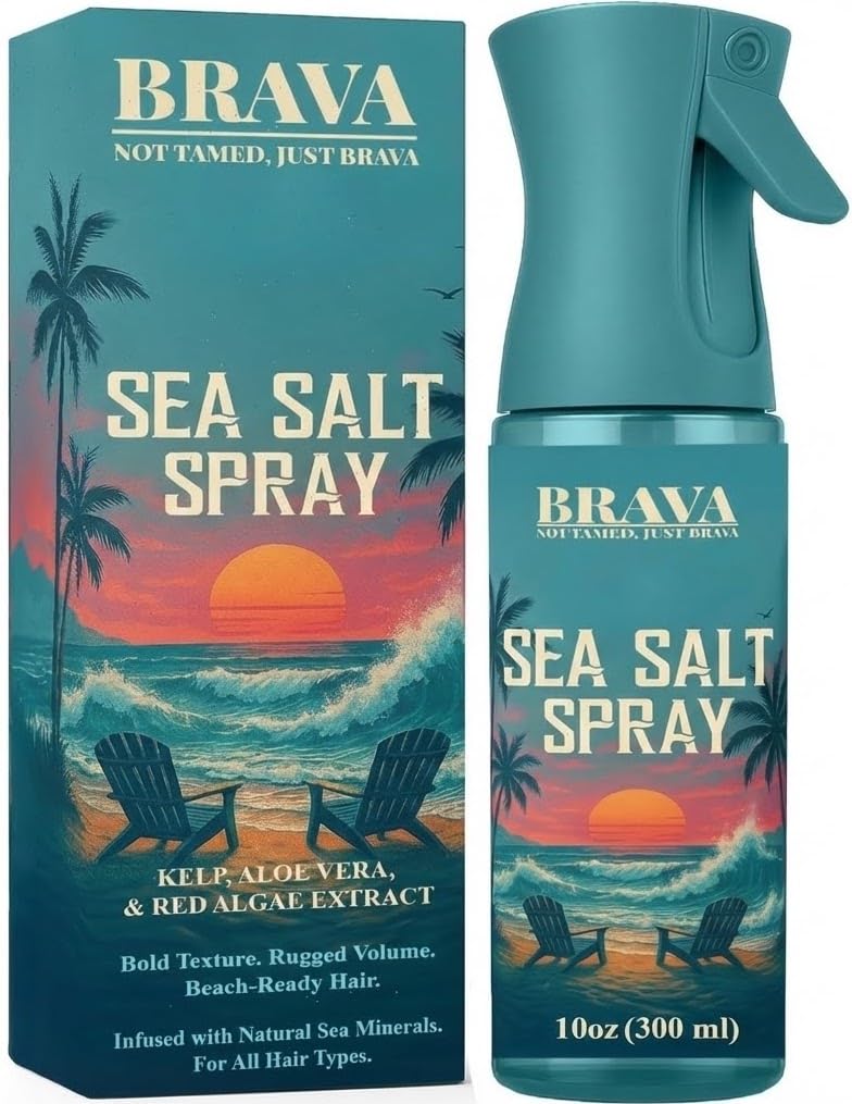 BRAVA Sea Salt Spray – bouteille et spray précis offrant un volume naturel.