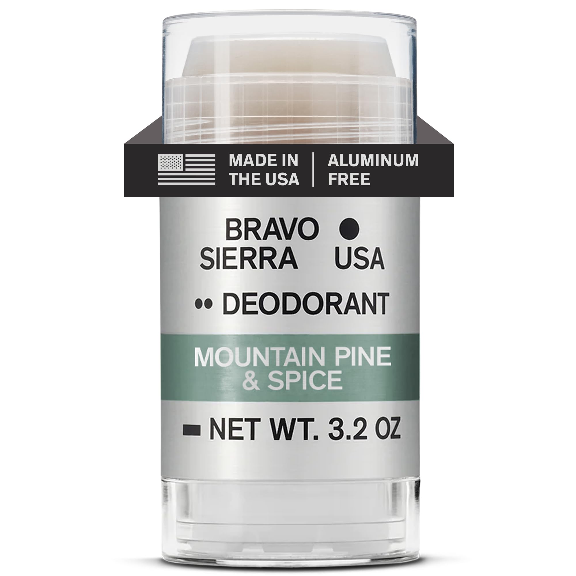 Bravo Sierra déodorant - bouteille Montagne et Pin, fraîcheur durable.