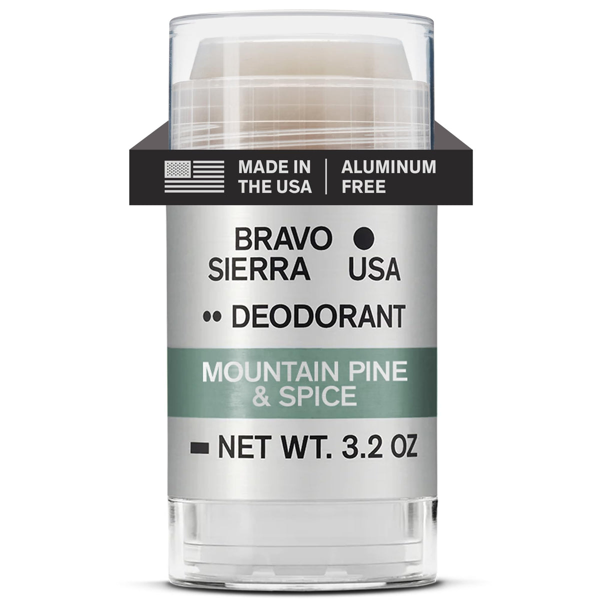 Bravo Sierra déodorant - bouteille Montagne et Pin, fraîcheur durable.