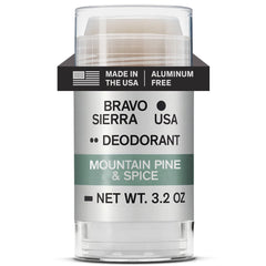 Bravo Sierra déodorant - bouteille Montagne et Pin, fraîcheur durable.