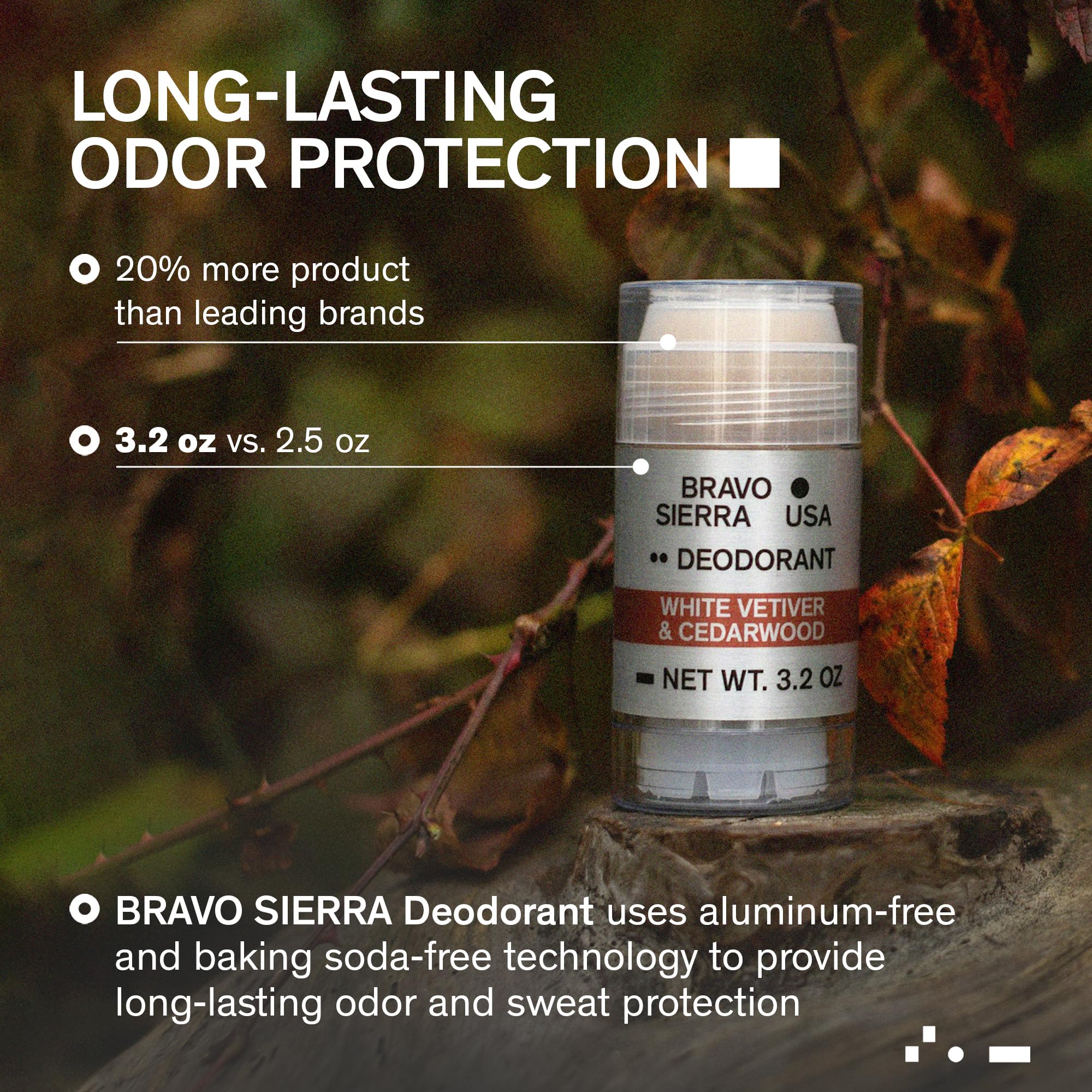 Application fluide du Bravo Sierra, sans traces sur les vetements grace a une glisse claire.