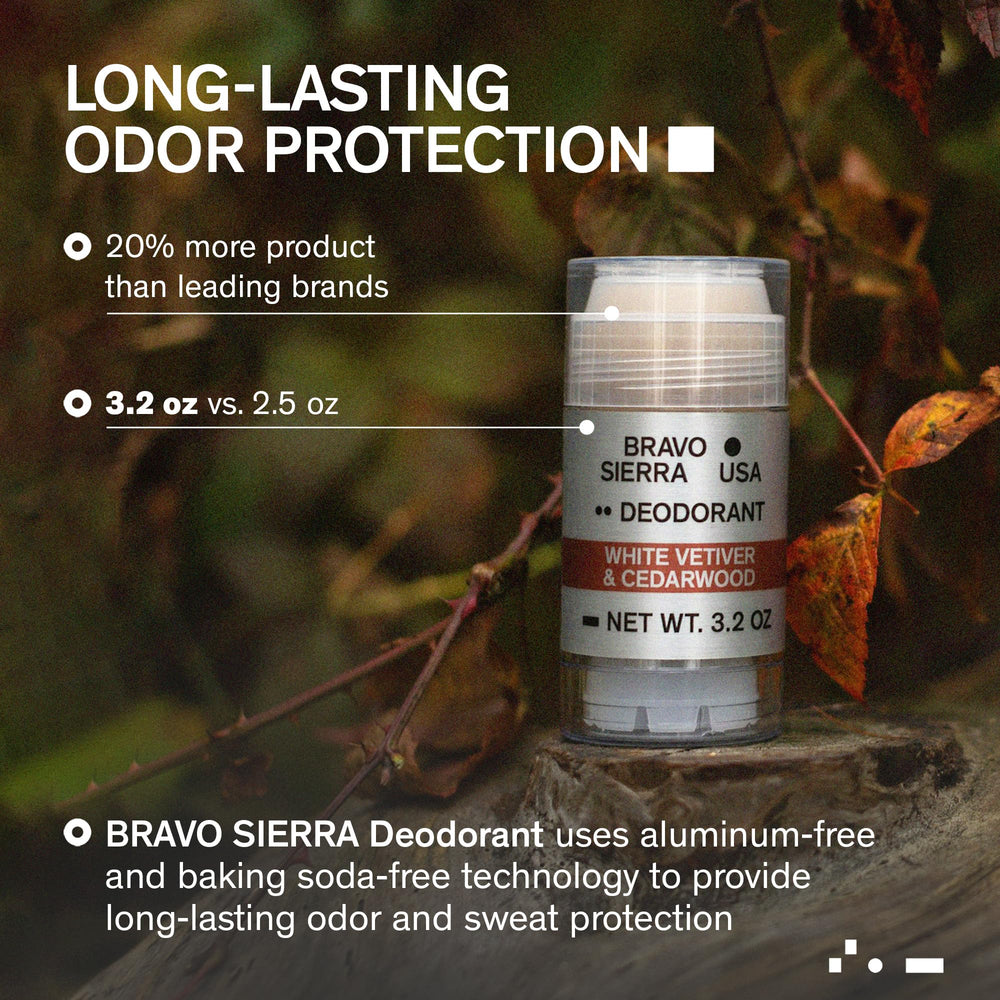 Application fluide du Bravo Sierra, sans traces sur les vetements grace a une glisse claire.