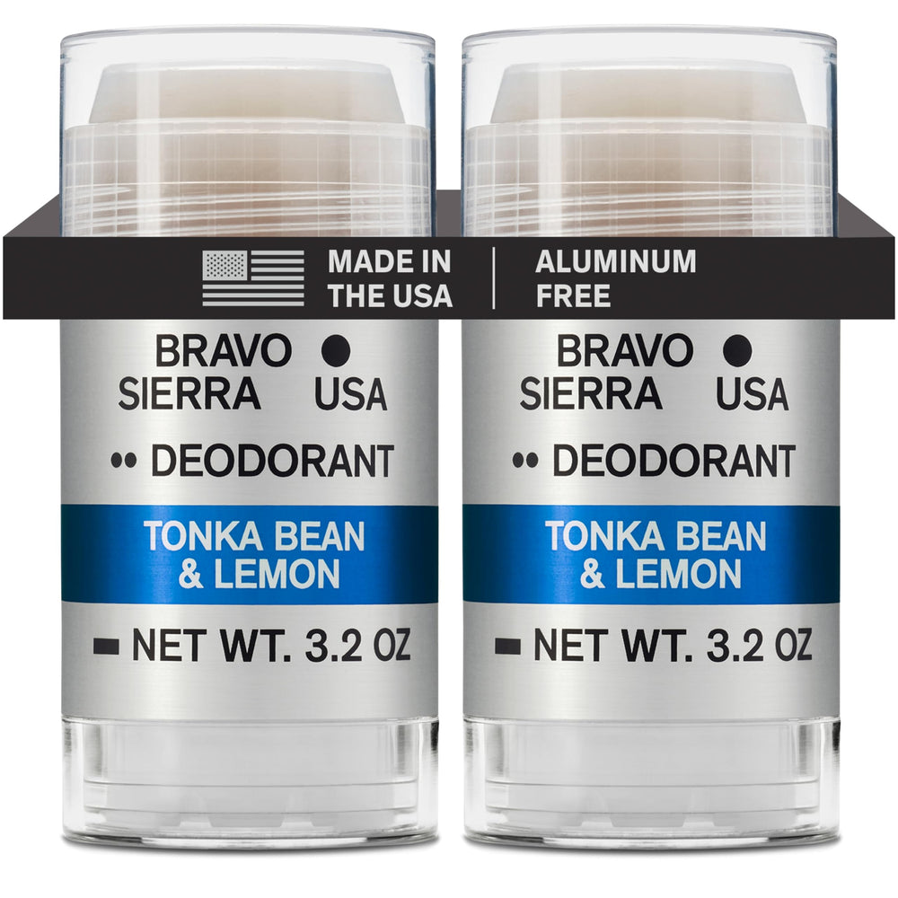 Déodorant Bravo Sierra Tonka-Citron pour homme en bouteille, protection longue durée.