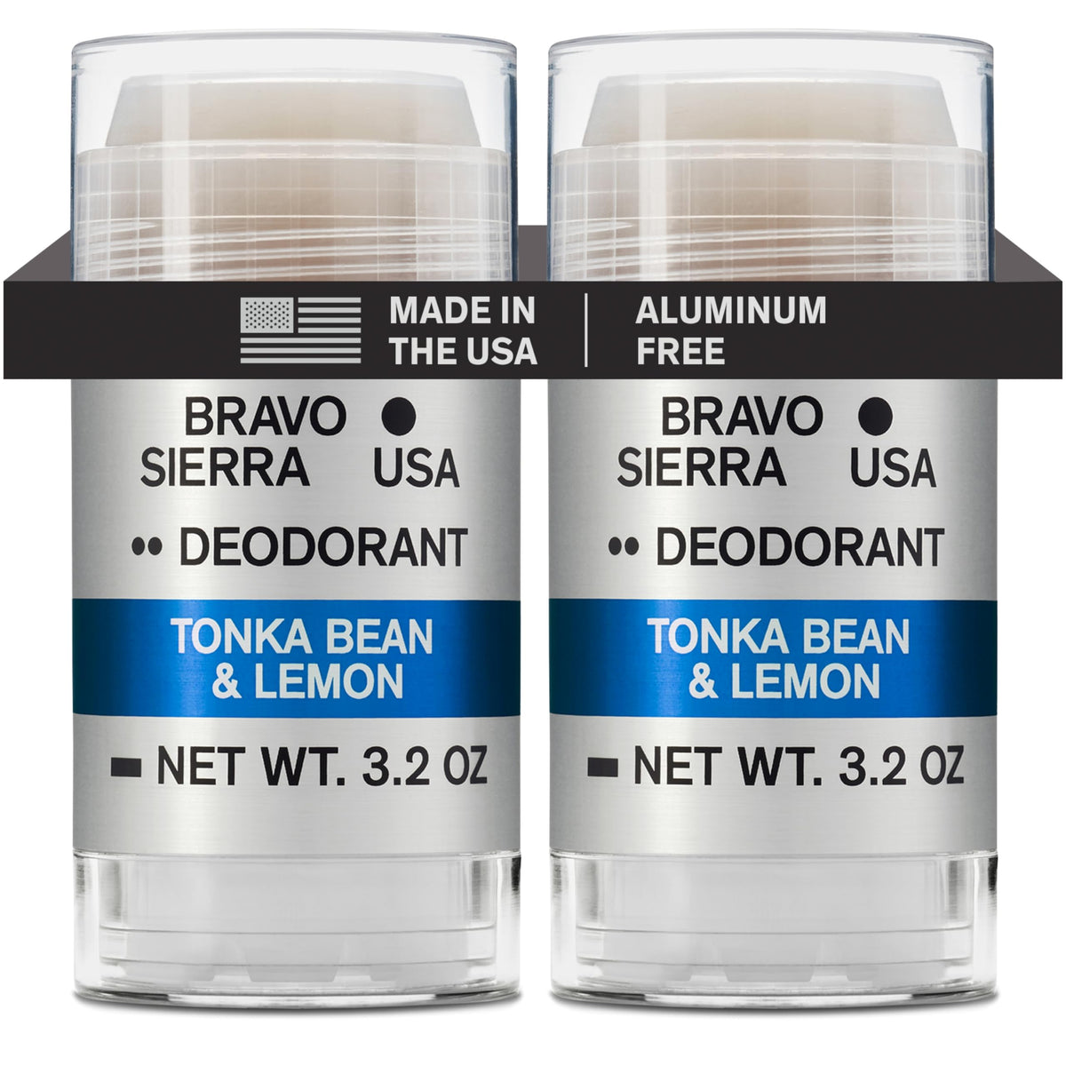 Déodorant Bravo Sierra Tonka-Citron pour homme en bouteille, protection longue durée.
