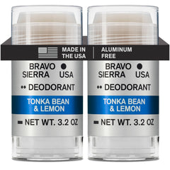 Déodorant Bravo Sierra Tonka-Citron pour homme en bouteille, protection longue durée.