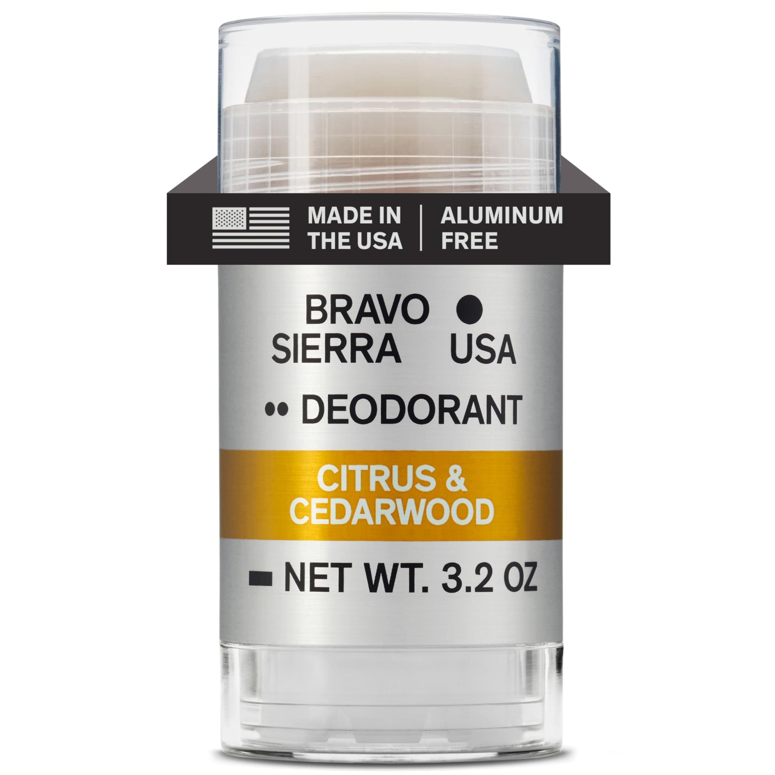 Déodorant sans aluminium Bravo Sierra – emballage élégant pour usage quotidien.