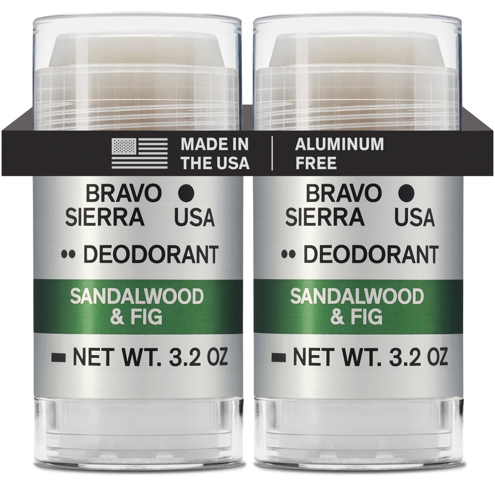 Déodorant Bravo Sierra sans aluminium, pack de 2, protection longue durée pour la journée.