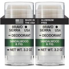 Déodorant Bravo Sierra sans aluminium, pack de 2, protection longue durée pour la journée.