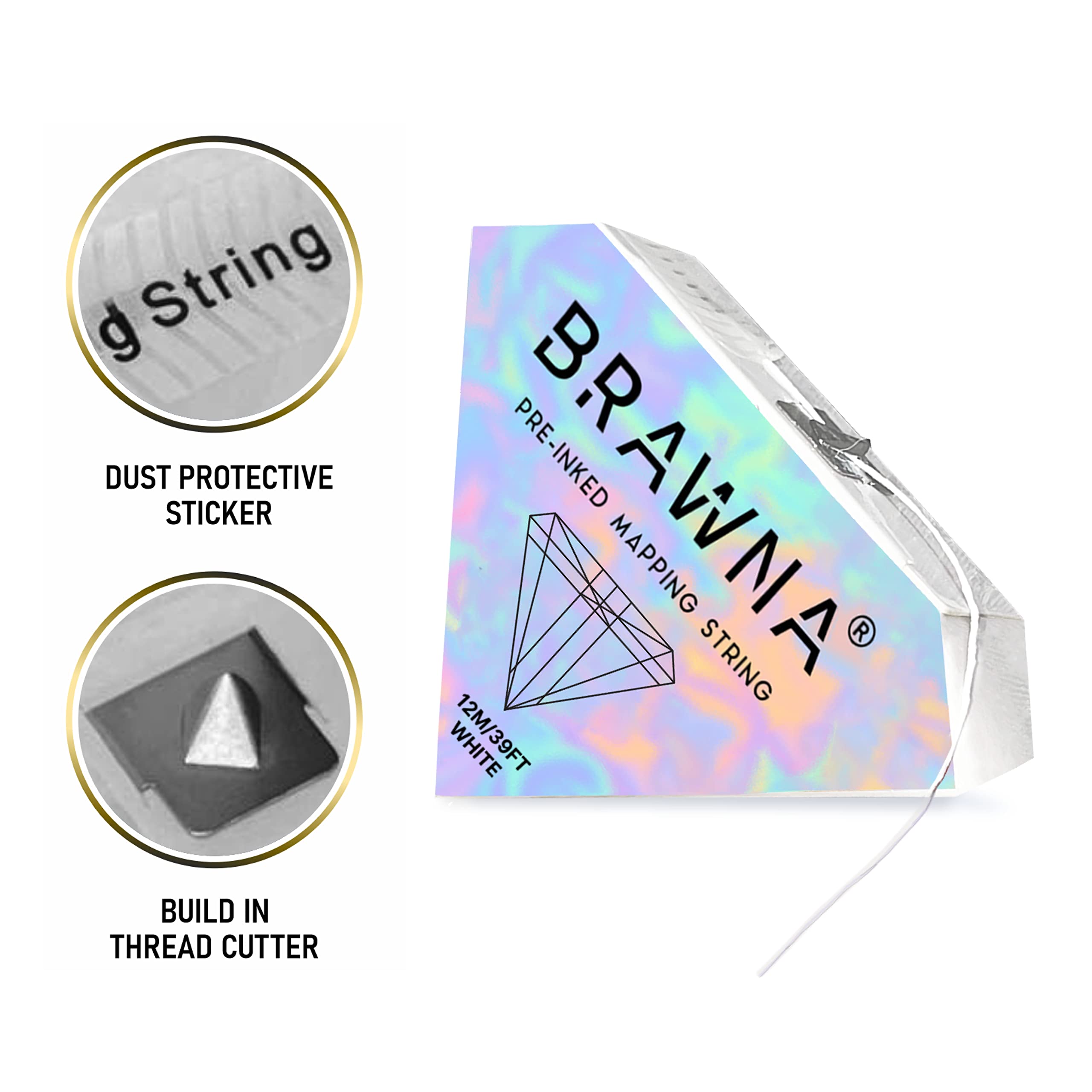 BRAWNA emballage avec cutter inclus, rangement pratique.