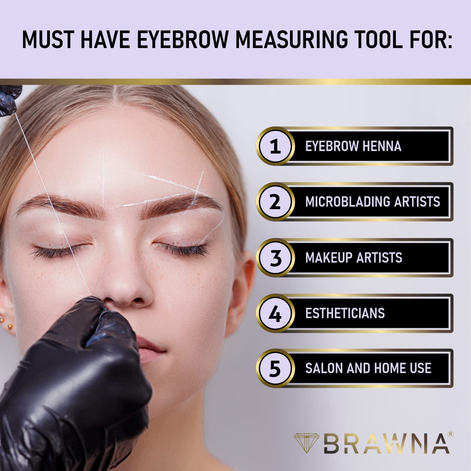 BRAWNA kit teinture sourcils henné pour essais professionnels.
