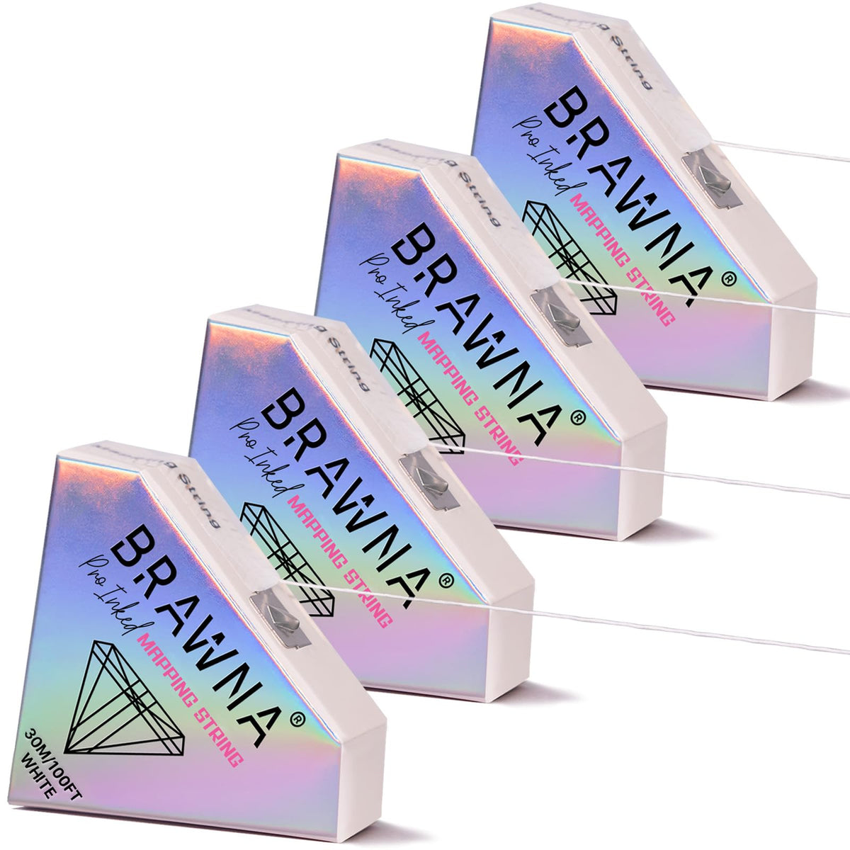 Fil cartographie sourcils BRAWNA blanc – pack 4, précision fiable pour tracés.