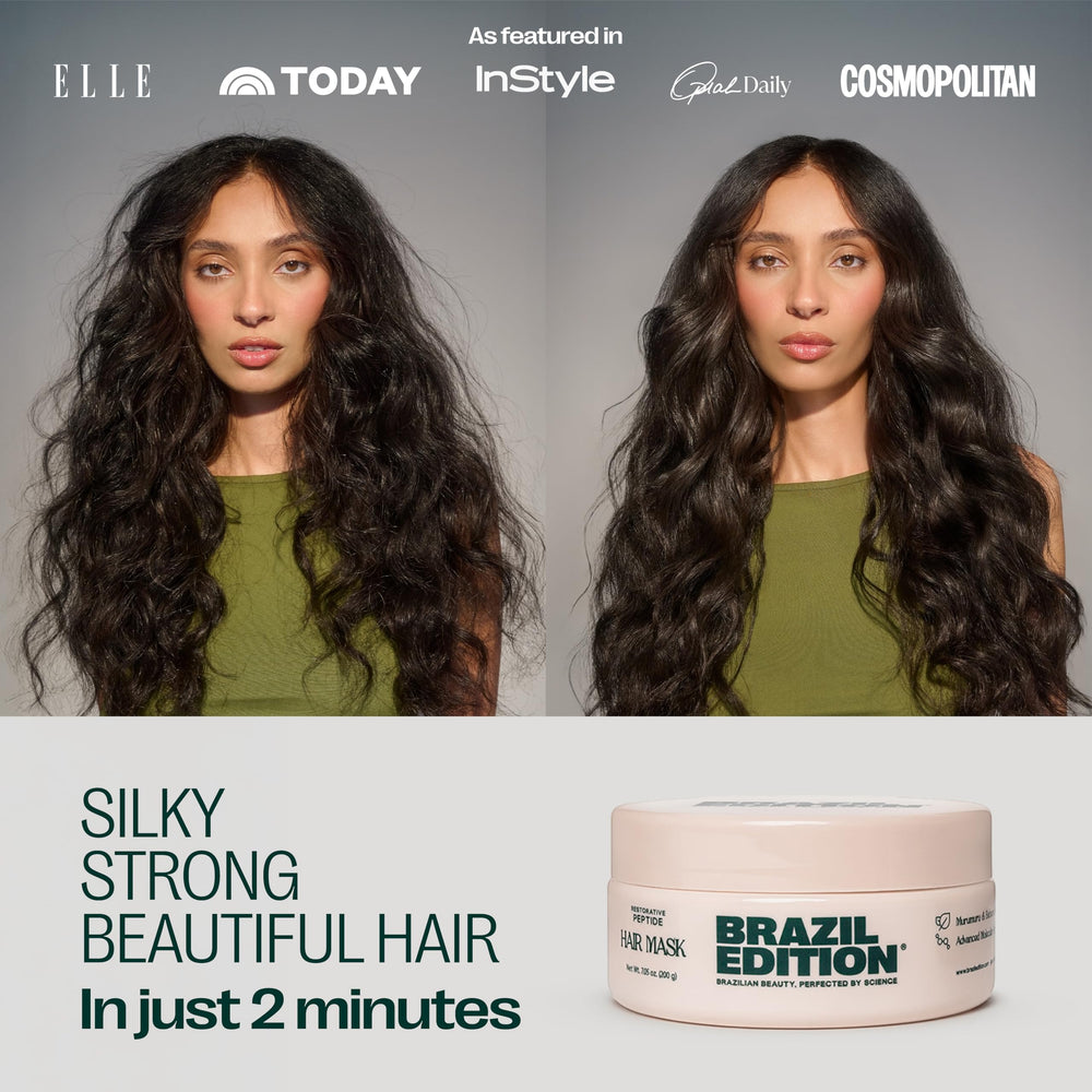 Cheveux brillants et soyeux après utilisation du BRAZIL EDITION.