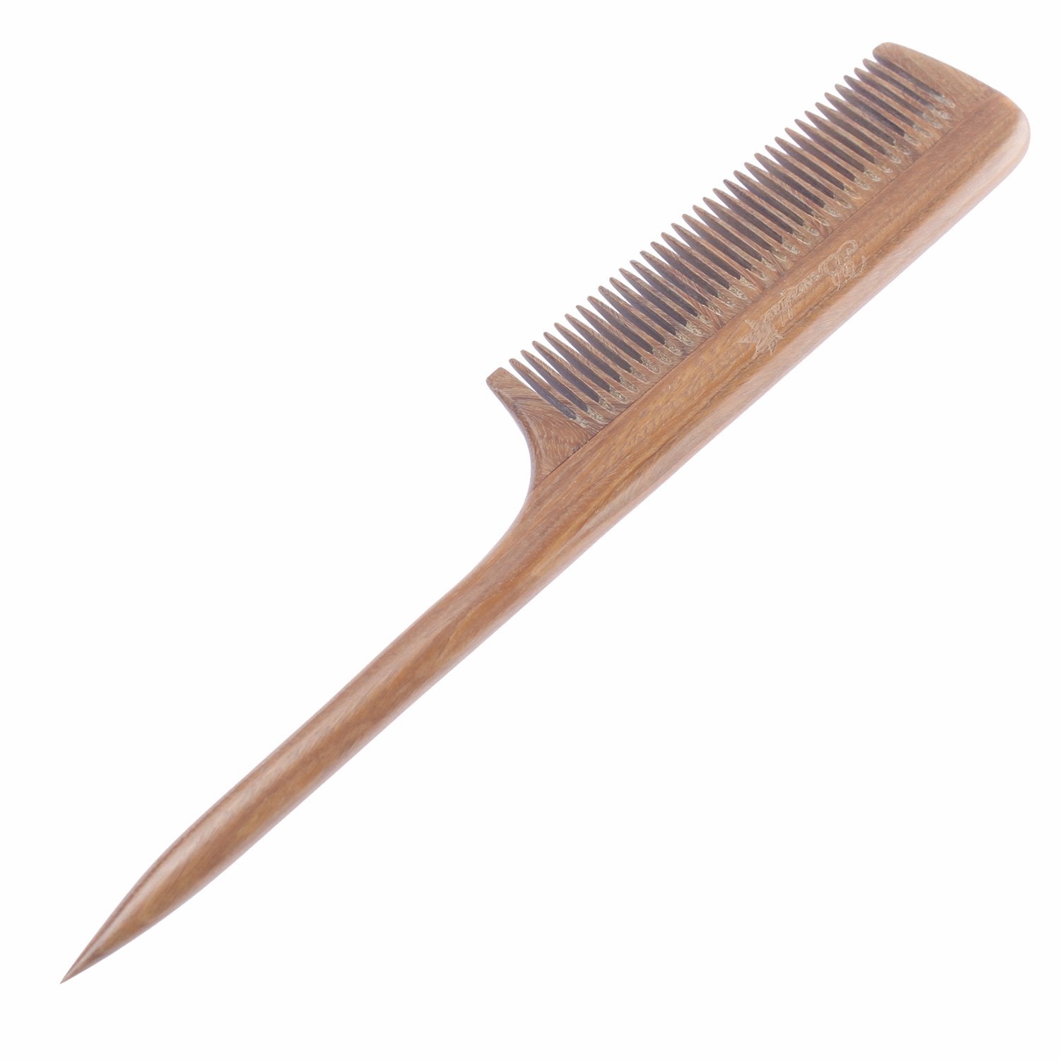 Peigne Breezelike en santal massage du cuir chevelu lors du brossage