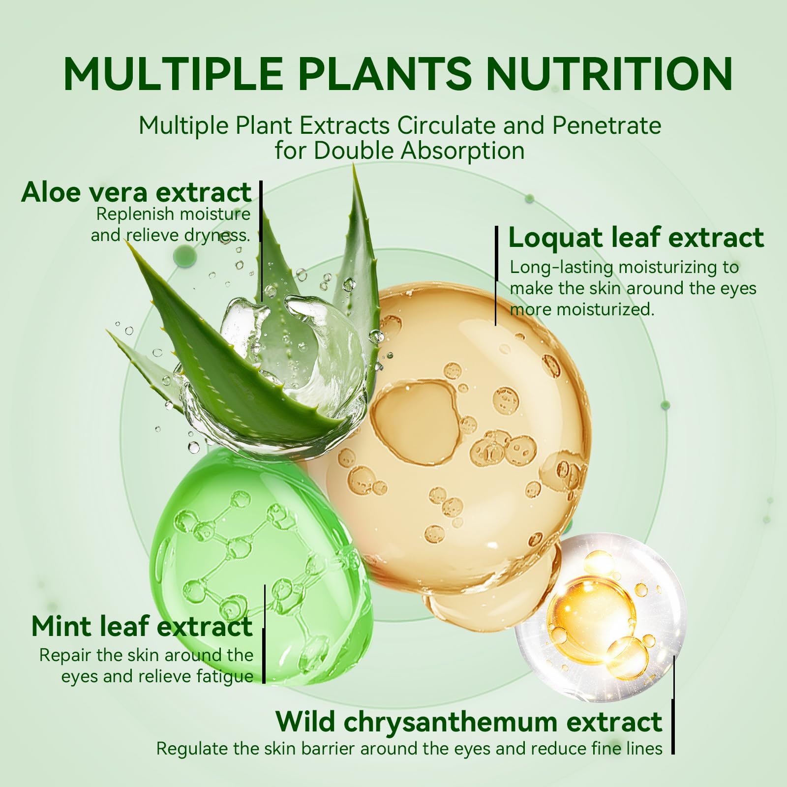 BREYLEE Aloe Vera Eye Masks are easy to apply and remove after 20 minutes.