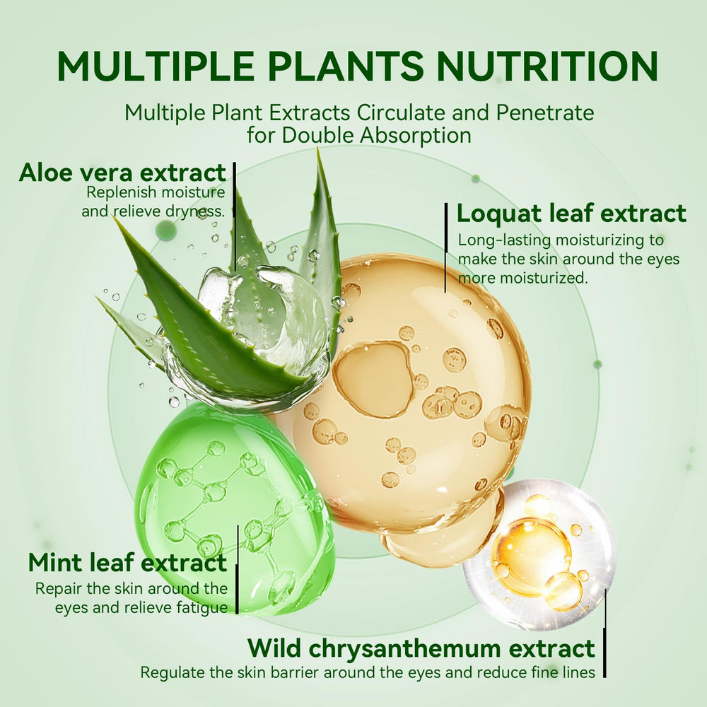 BREYLEE Aloe Vera Eye Masks are easy to apply and remove after 20 minutes.