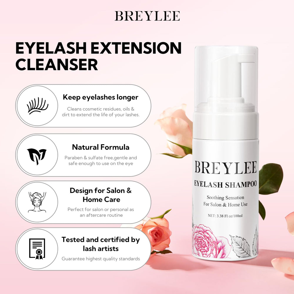 BREYLEE brosse nettoyage cils: elimine les impuretes pour une propreté professionnelle