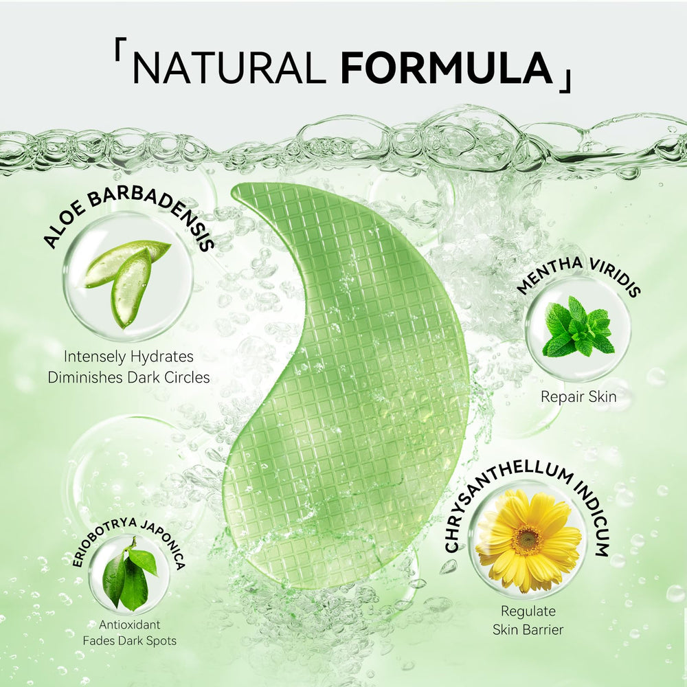 BREYLEE masques yeux aloe vera - design grille anti-glissement pour rester en place.