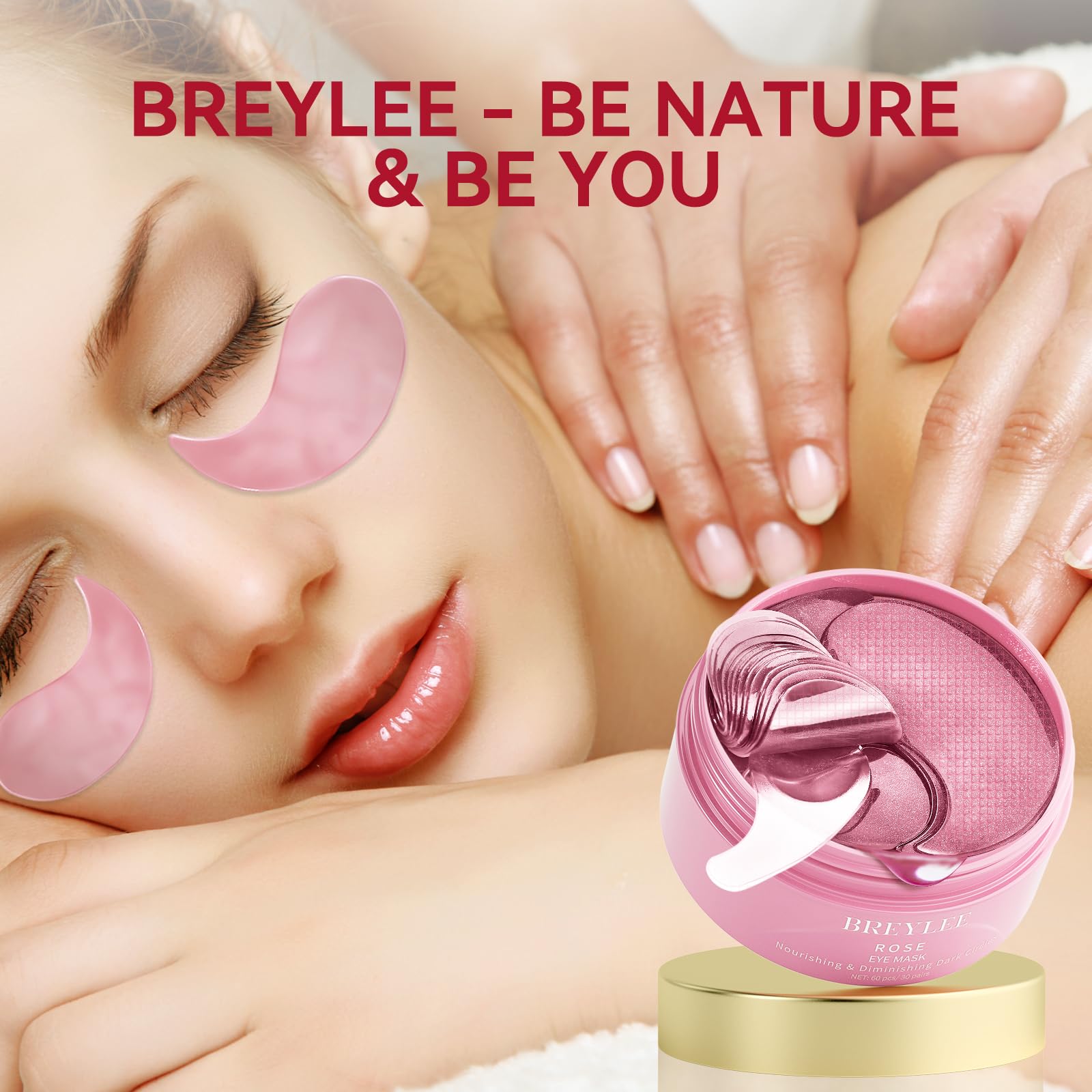 BREYLEE patch yeux hydratants, idéal après une longue journée.