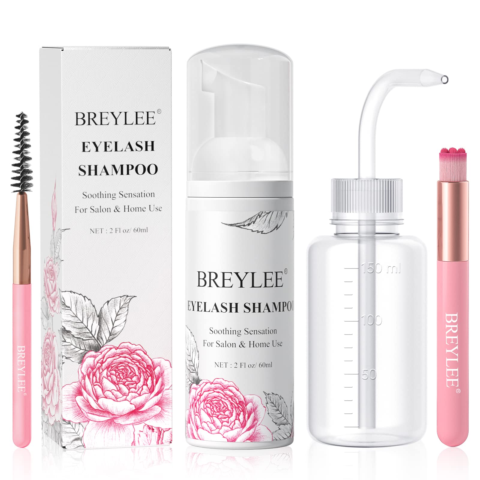 BREYLEE nettoyant cils extensions : nettoyage doux et efficace pour préparer les extensions