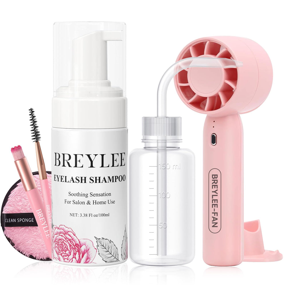 BREYLEE shampoing cils rose 100ml: nettoyage en douceur et preparation d une bonne adhesion