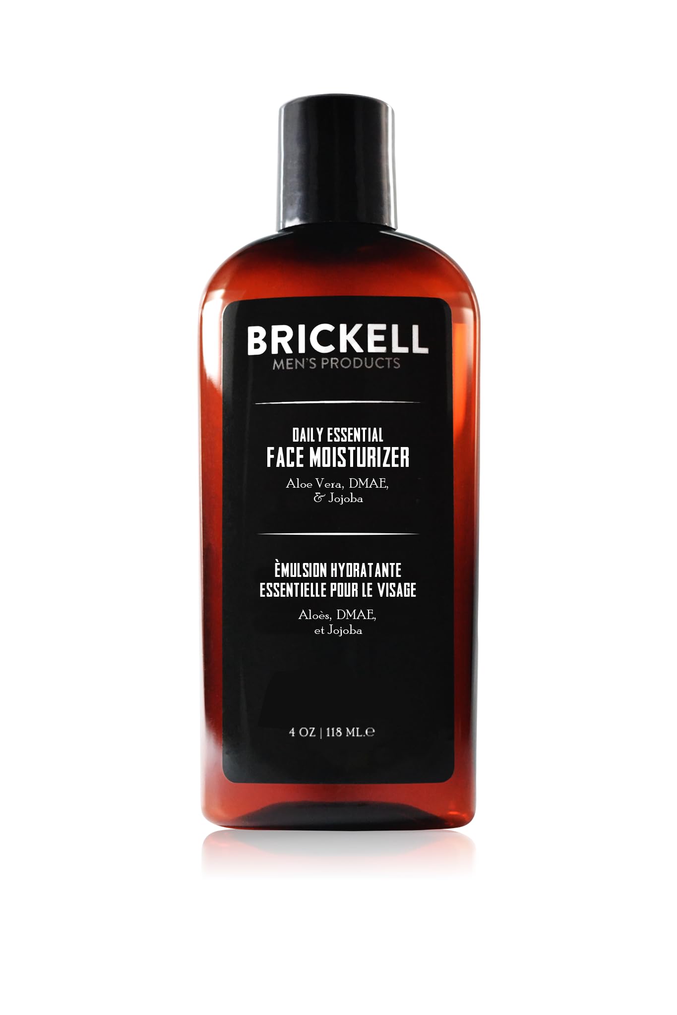 Brickell Hydratant visage quotidien, bouteille pompe, hydratation légère sans huile.