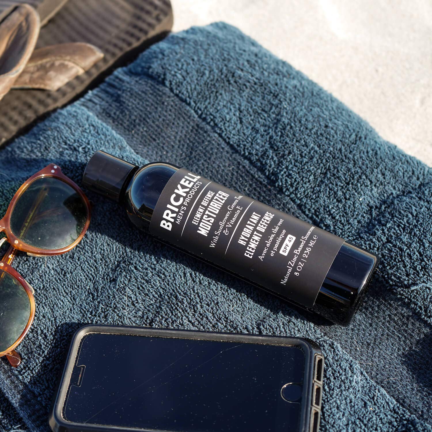 Brickell Element Defense SPF45 texture légère hydratante pour tous types de peau