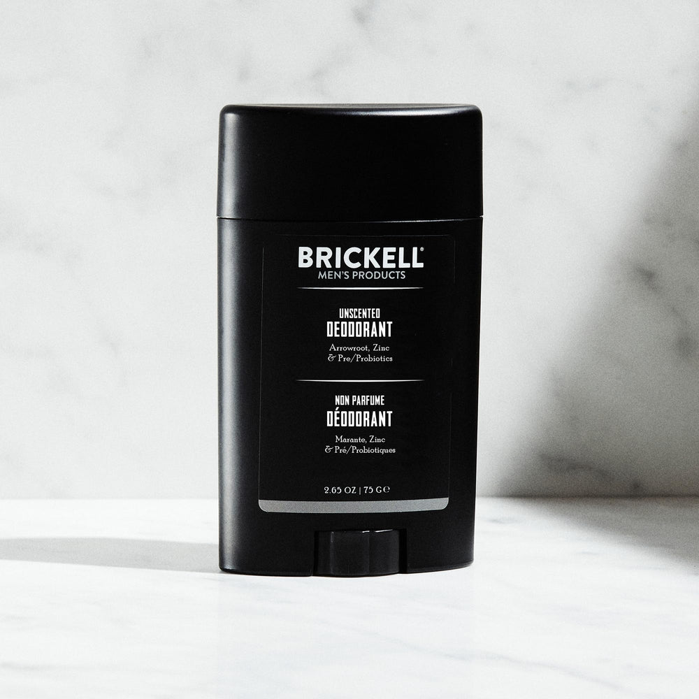 Brickell Déodorant Homme Naturel sans alcool, application douce et efficace.