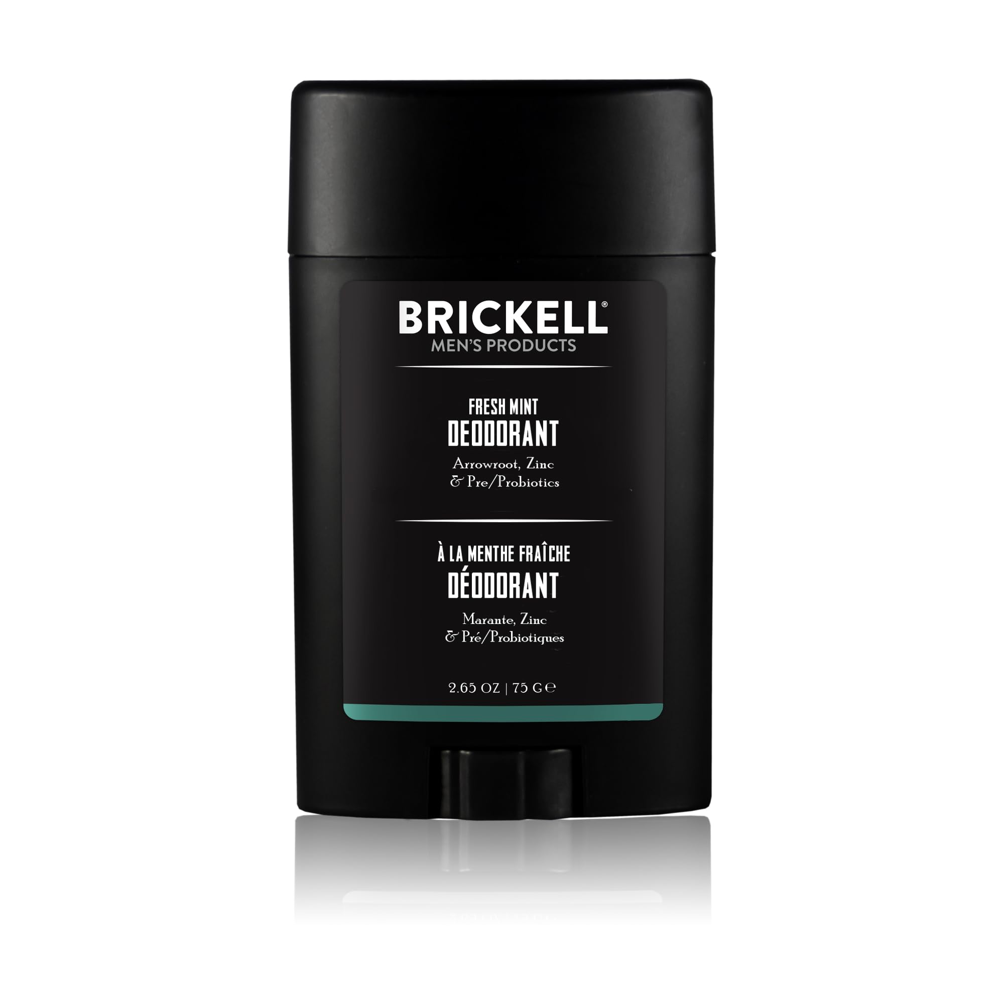 Déodorant Stick Brickell Homme menthe fraîche pour une fraîcheur durable.
