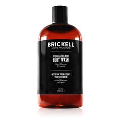 Gel douche Brickell pour hommes à la menthe en bouteille 16 oz, fraîcheur durable