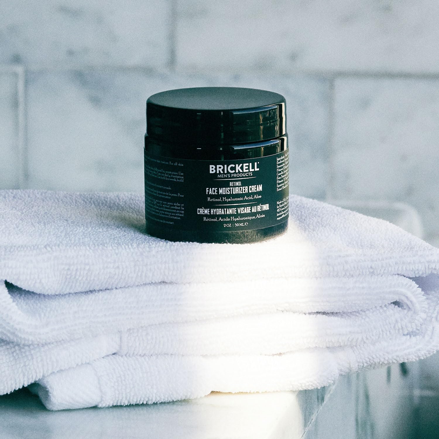Brickell Homme Retinol Crème Visage Nocturne – routine soin possible chaque soir.