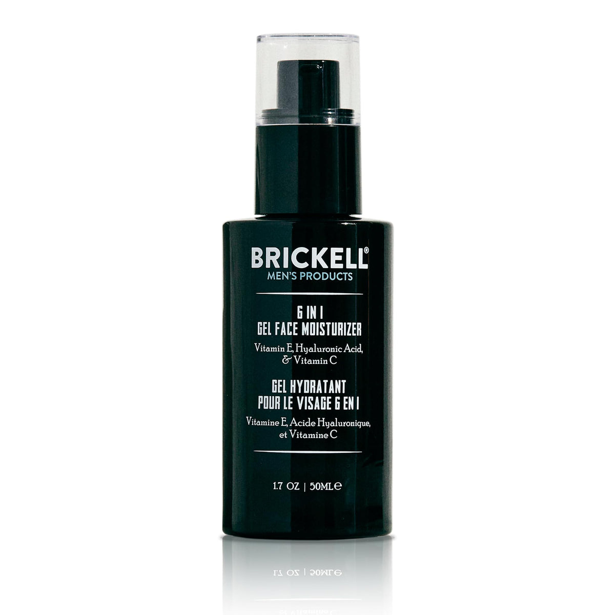 Brickell hommes gel-visage 6-en-1 hydrate et apaise la peau.