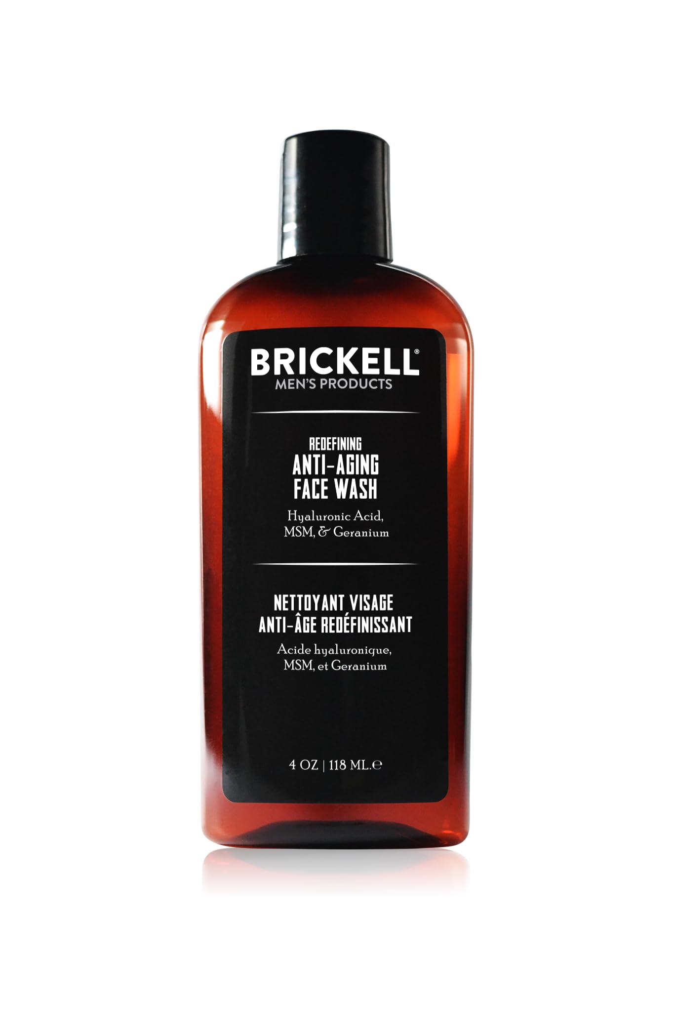 Brickell lave-visage mousse anti-âge en bouteille offrant un nettoyage en profondeur