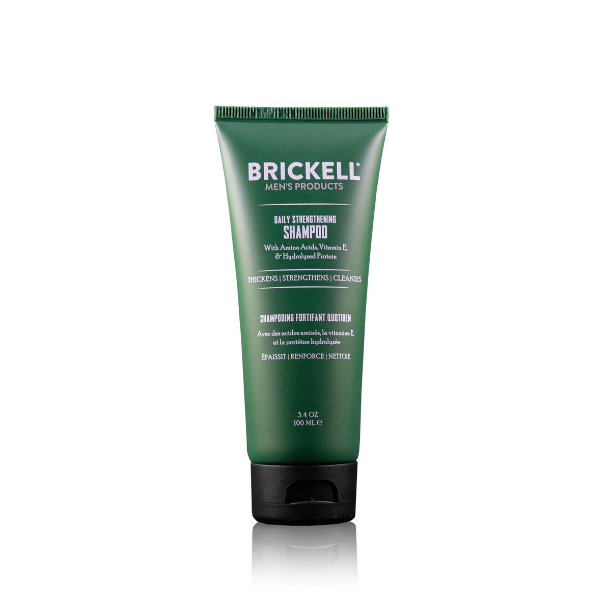 Brickell Shampoing menthe et huile d'arbre à thé, bouteille rafraîchissante pour le cuir chevelu.
