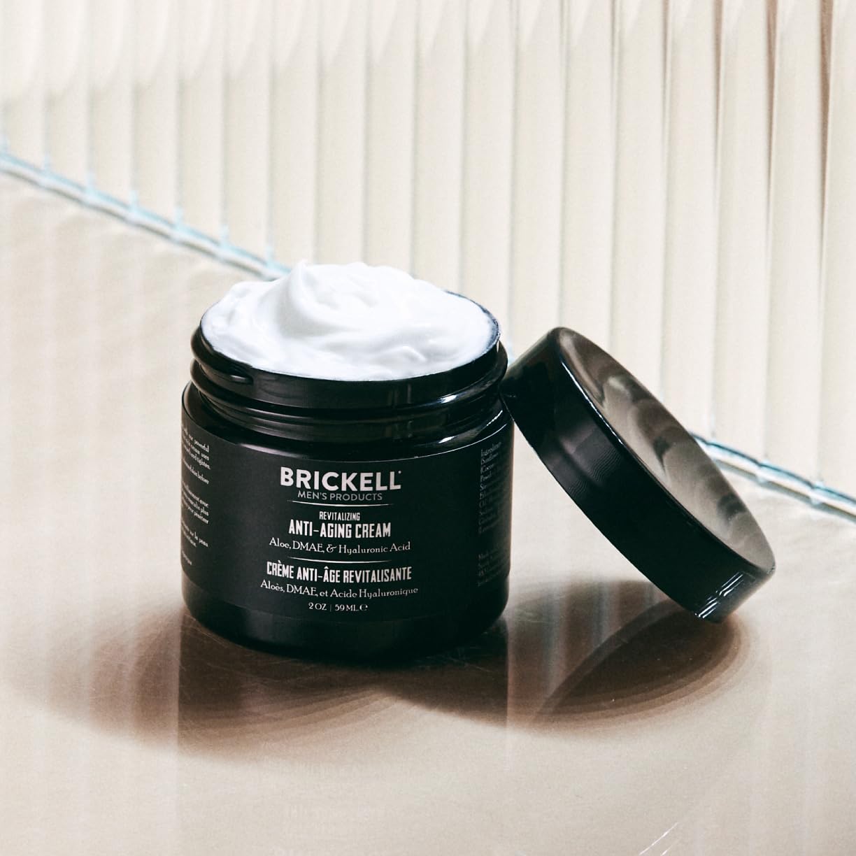 Ingrédients naturels Brickell: Aloe, DMAE, MSM – soin visage efficace.