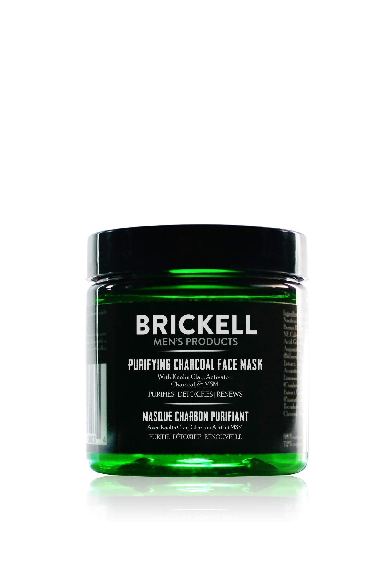 Brickell masque charbon actif purifiant visages—purifie les pores et apporte netteté.