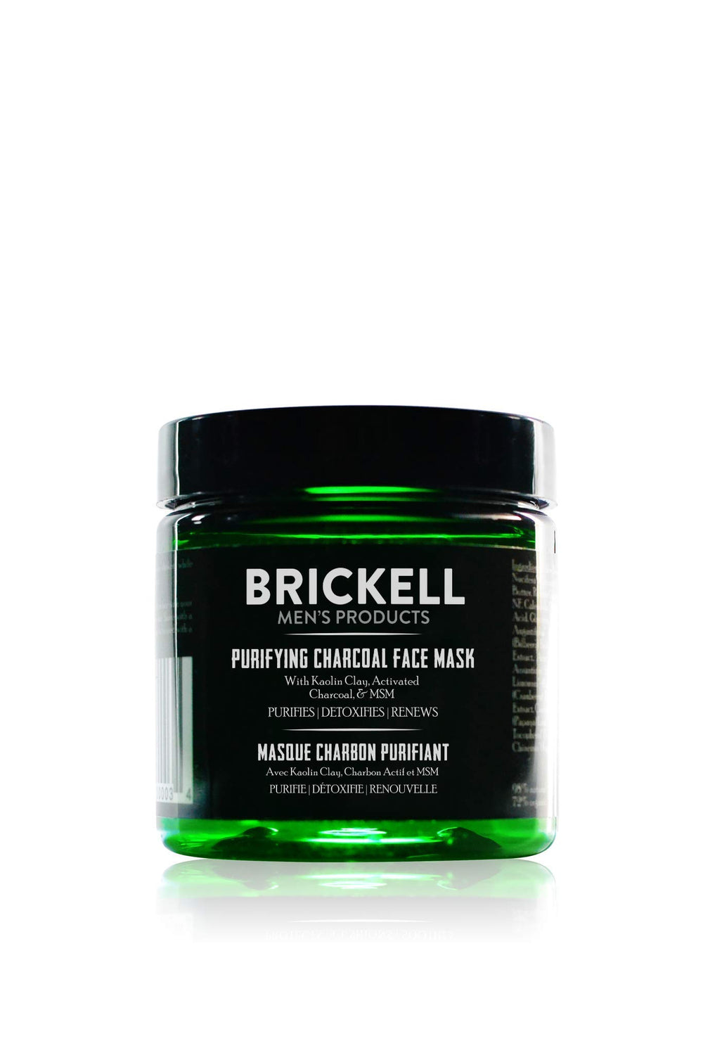 Brickell masque charbon actif purifiant visages—purifie les pores et apporte netteté.