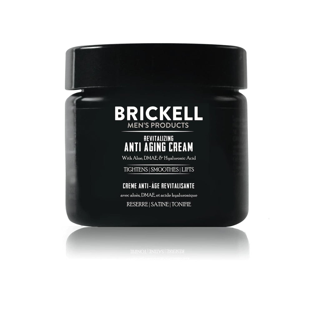 Crème anti-âge Brickell sur la bouteille, hydratation rapide pour le visage