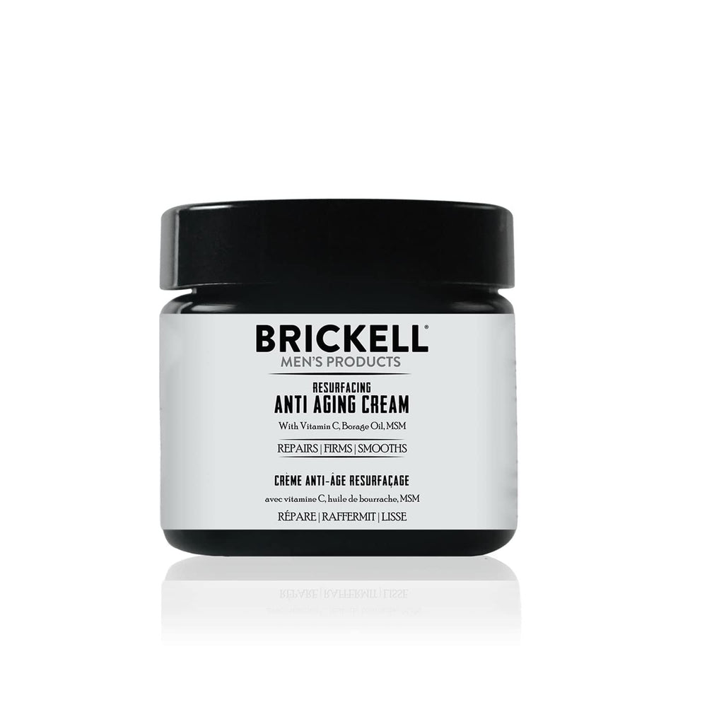 Brickell Crème Visage Résurfacante – flacon 2 oz, peau plus lisse.