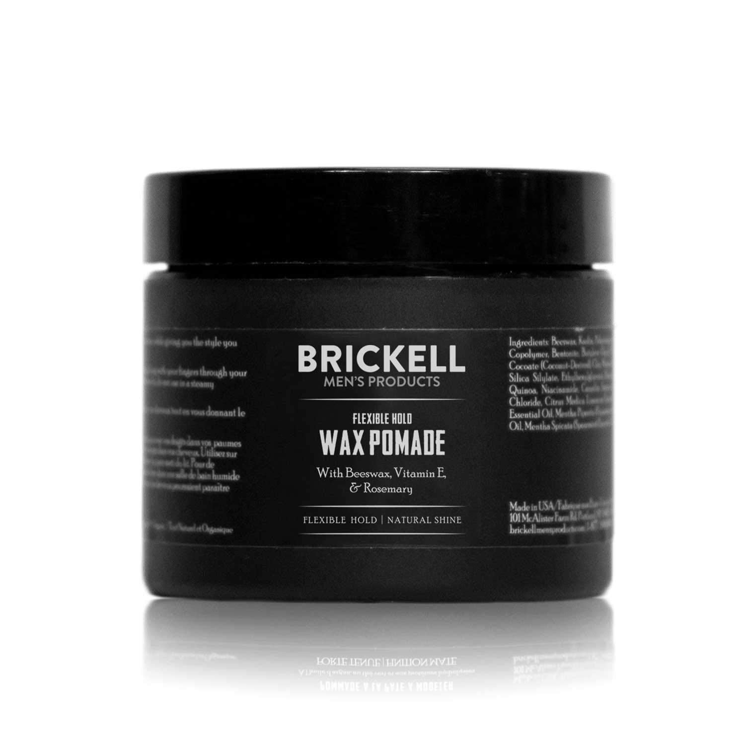 POMADE CIRE Flexible Brickell: bouteille prête au coiffage avec tenue flexible et brillance naturelle.