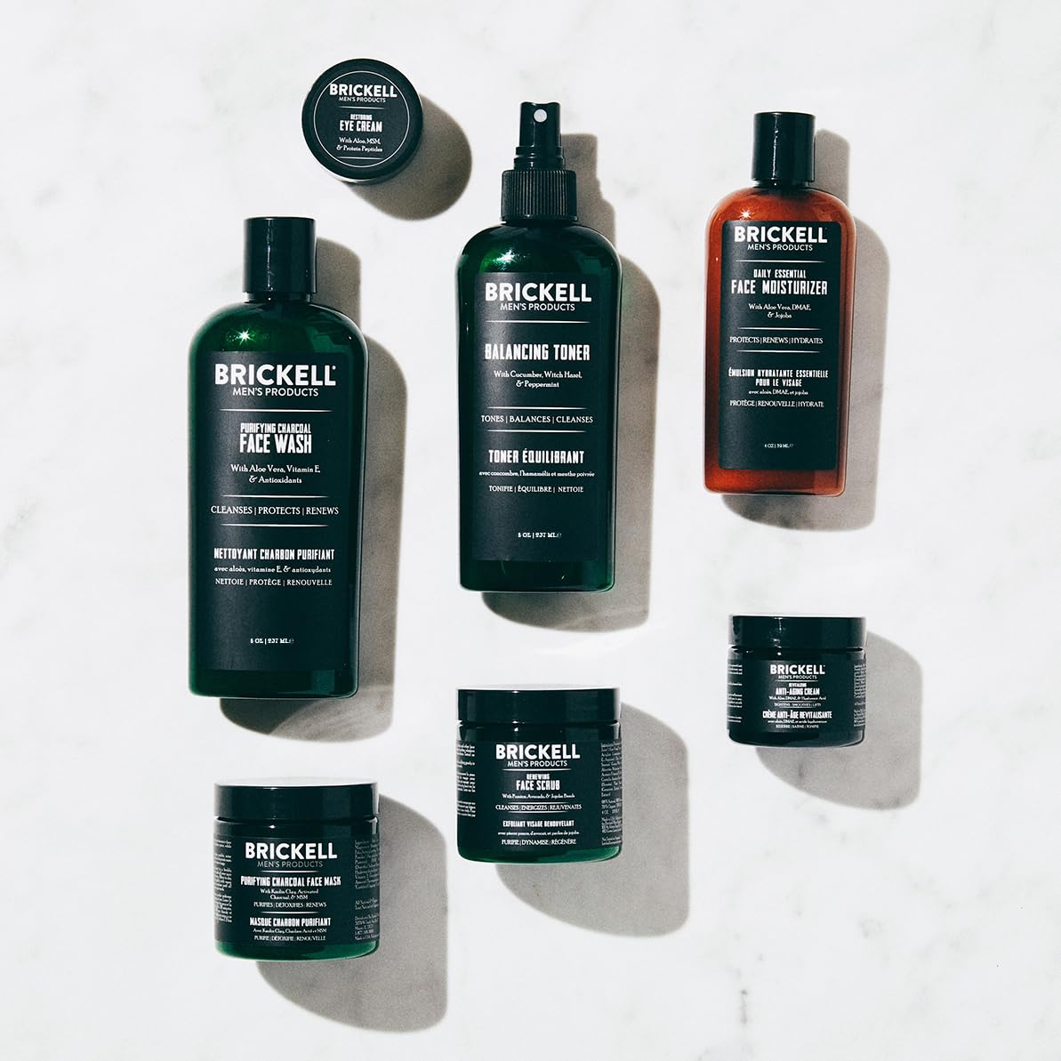 Brickell nettoyant charbon visage pour pores nets et éclat.