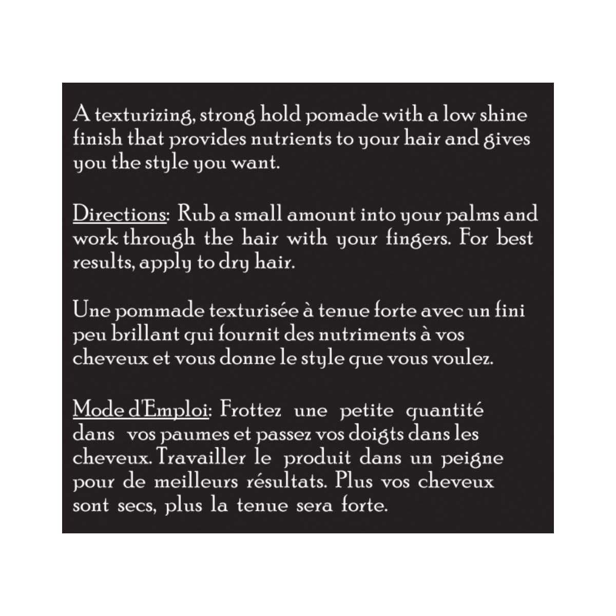 Pommade Brickell parfumée pour une sensation agréable durant la journée.
