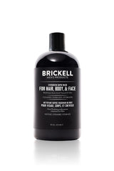 Brickell Rapid Wash bouteille pompe verte, nettoie cheveux et corps en une étape pratique.