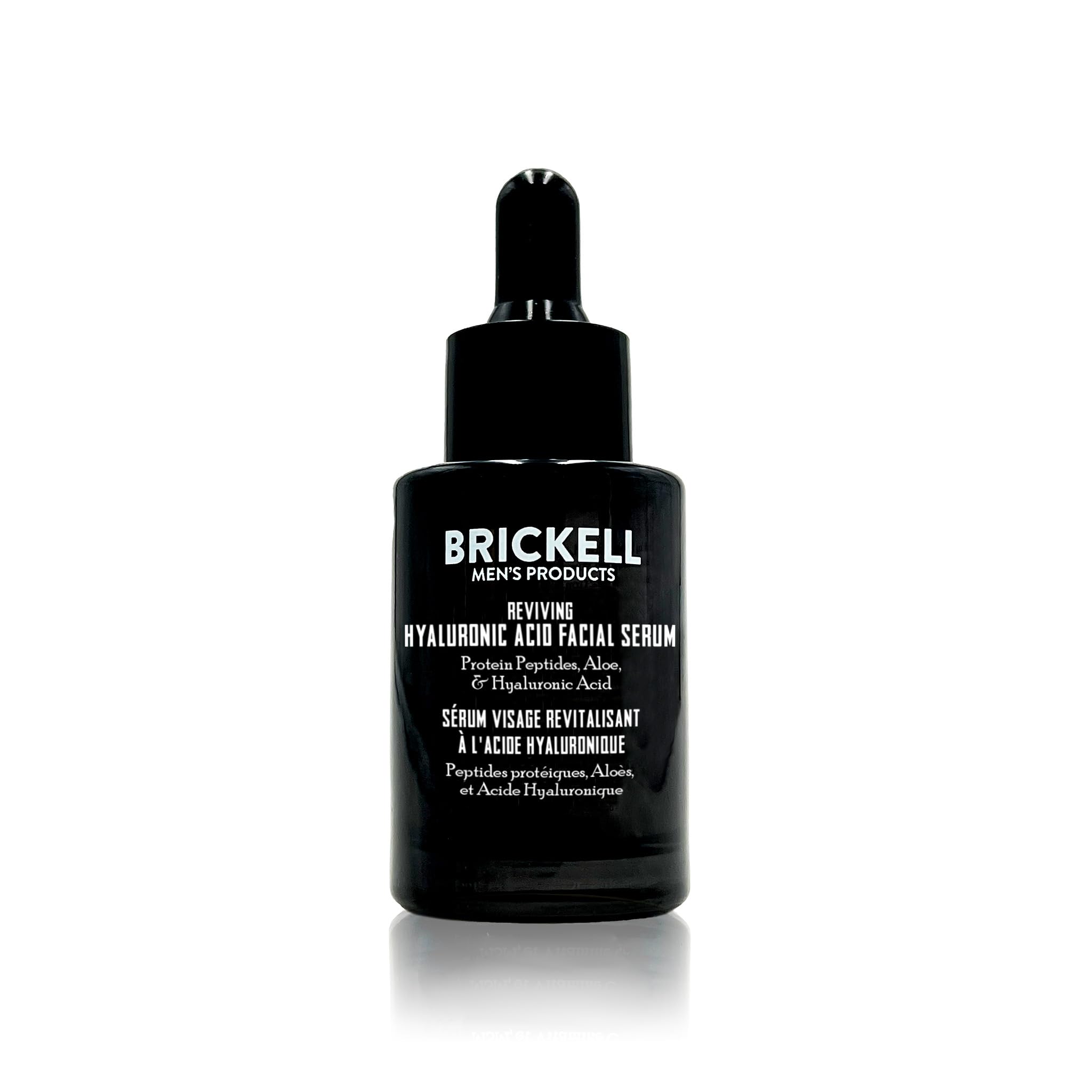 Sérum hyaluronique Brickell pour le visage, hydratation et élasticité potentielles.