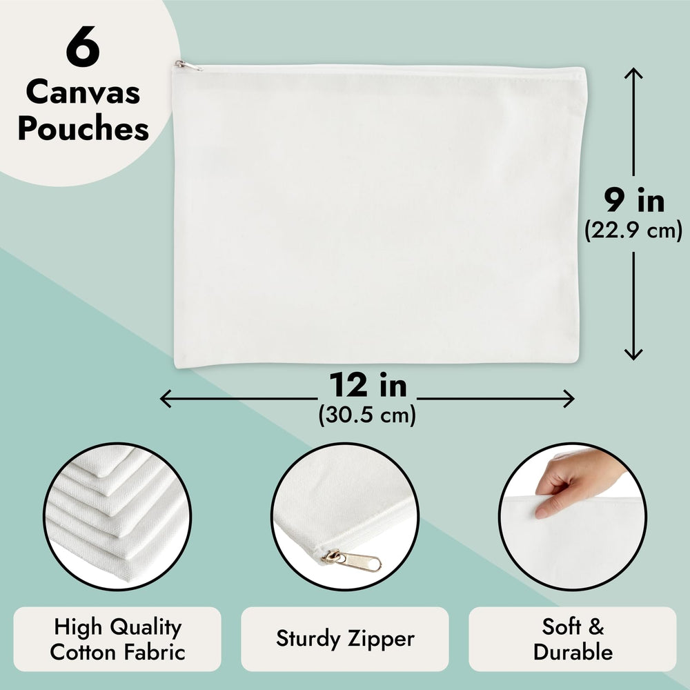 Bright Creations pochette maquillage toile fermeture éclair, surface parfaite pour personnalisation et rangement.
