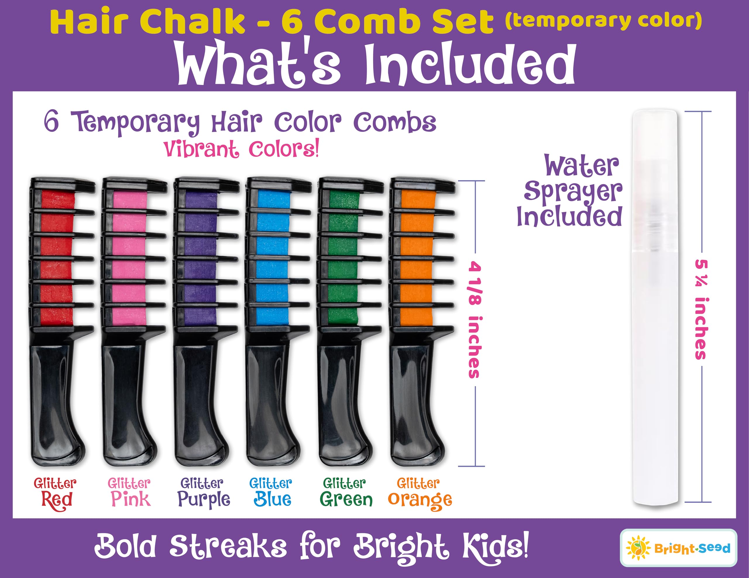Flacon spray Bright Seed 10 ml inclus, pratique pour une application rapide sur les cheveux.