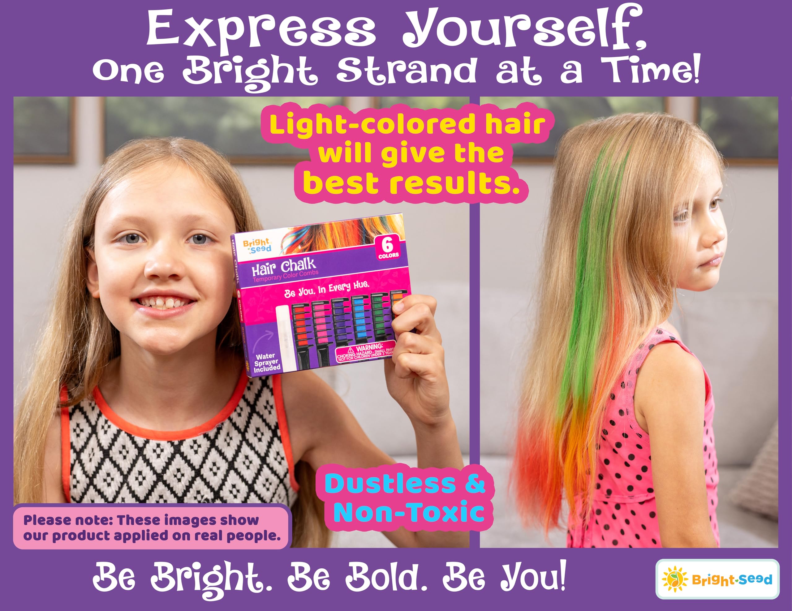 Bright Seed, 6 couleurs colorant les cheveux avec des reflets brillants et créatifs.