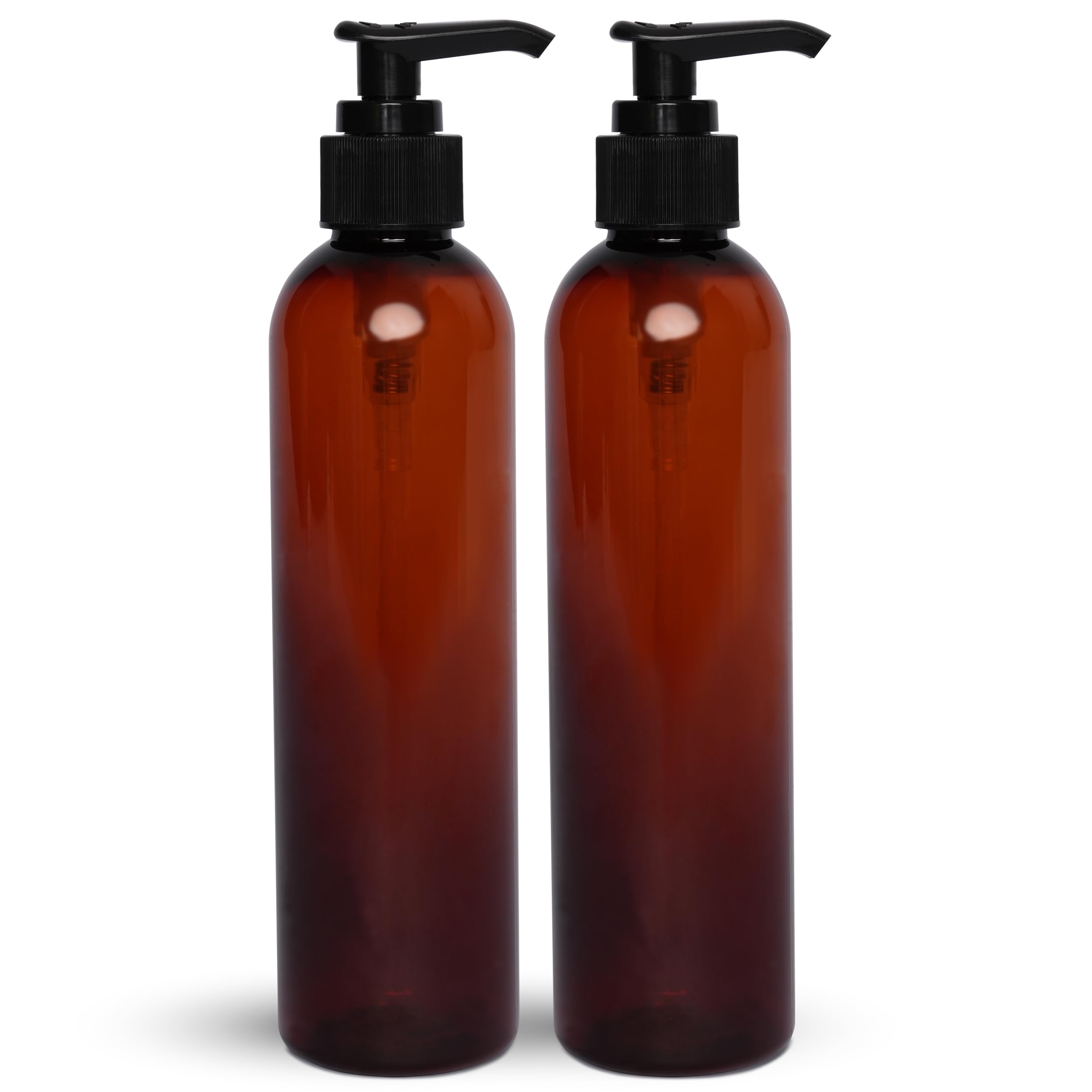 BRIGHTFROM Bouteille pompe-lotion ambre avec pompe noire, dosage précis pour tous vos soins.
