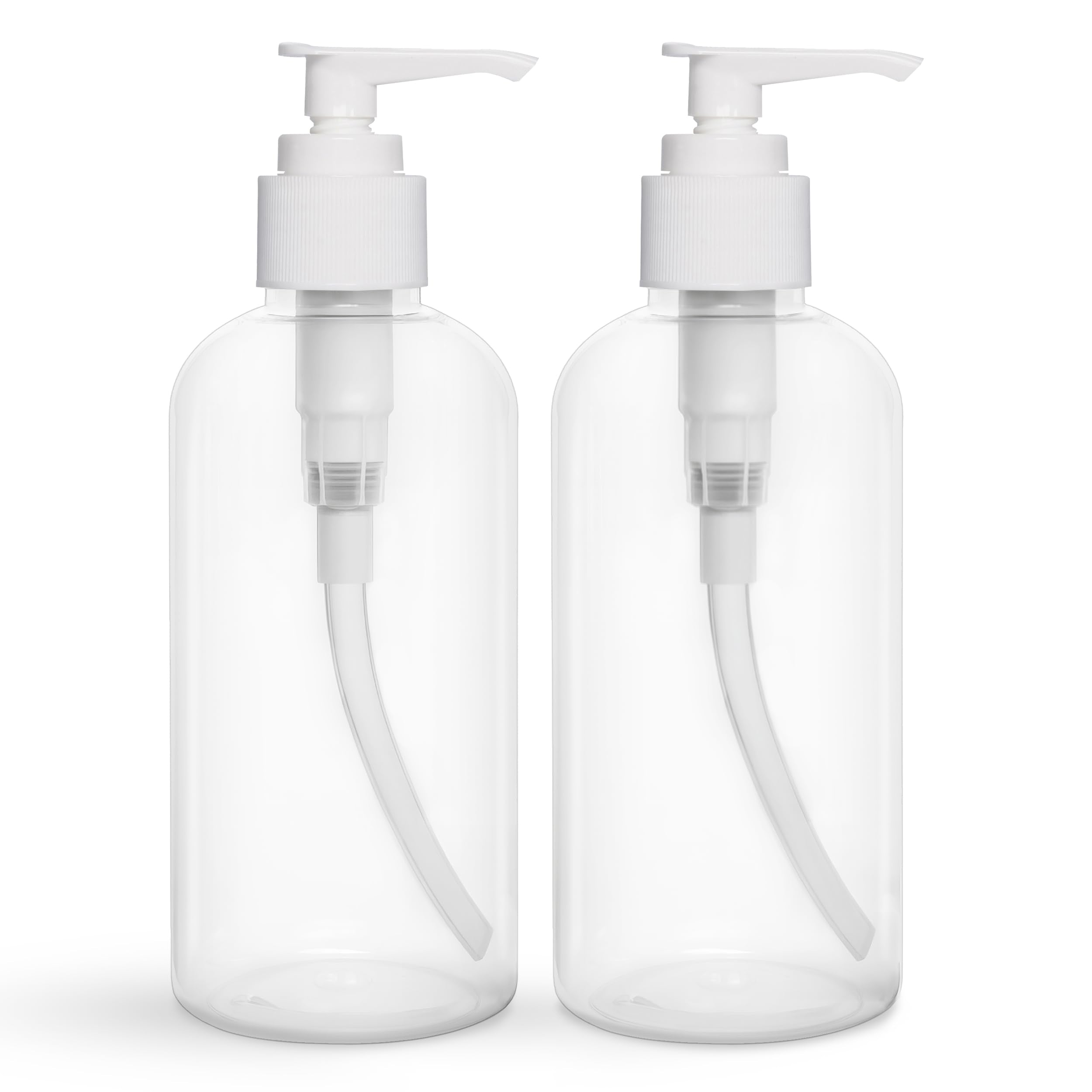 Bouteilles BRIGHTFROM avec pompe 8oz transparente, idéales pour shampoing ou gel douche