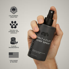BRIGHTSIDE Salt & Clay Surf Spray: ingrédients nourrissants et hydratants.